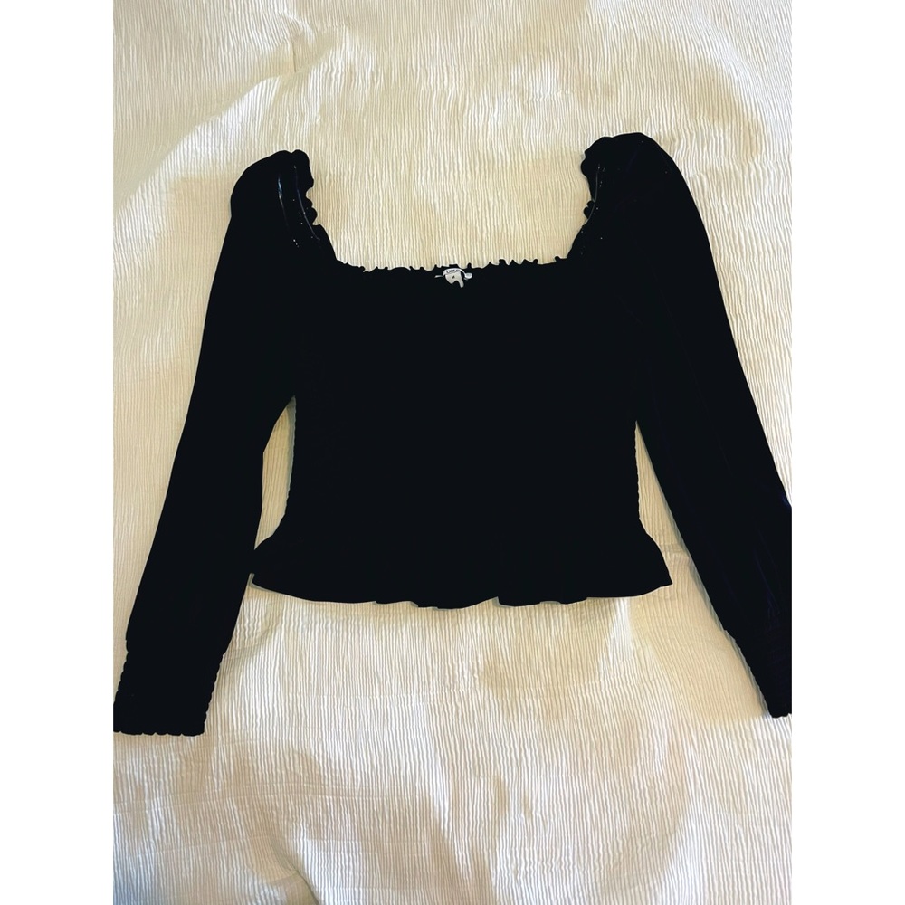 Bar Iii Womens Black Ribbed Solid Long Sleeve Squ… - image 6